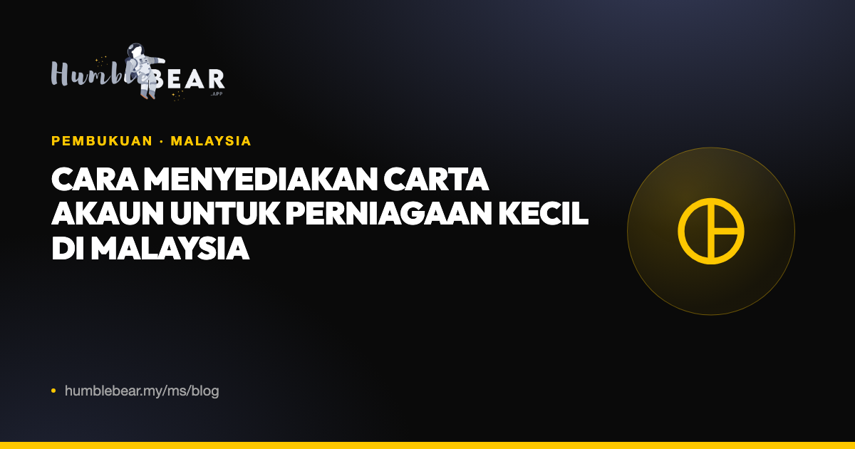 Gambar kulit: Cara menyediakan carta akaun untuk perniagaan kecil di Malaysia