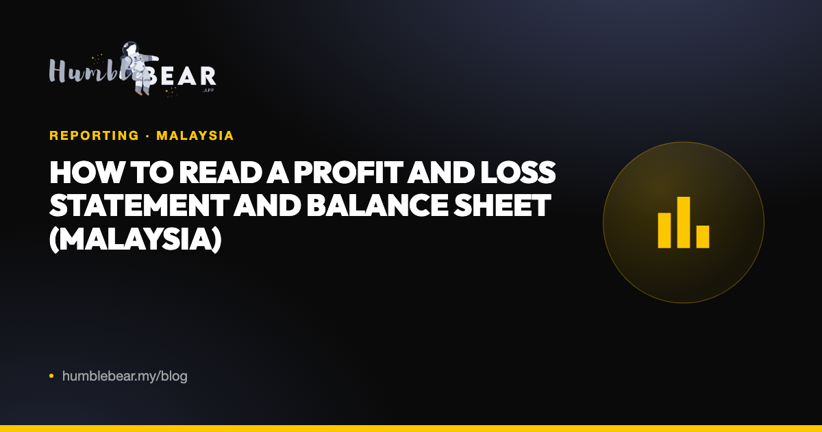 Cover: How to read a profit and loss statement and balance sheet (Malaysia)